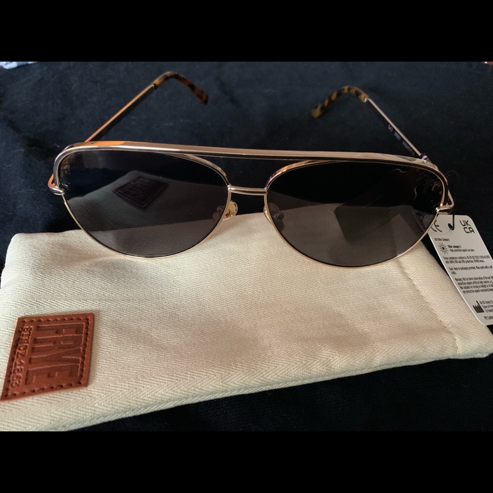 Frye Aviator Sunglasses Gold